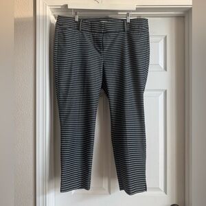 LOFT Black and White Striped Pants 14